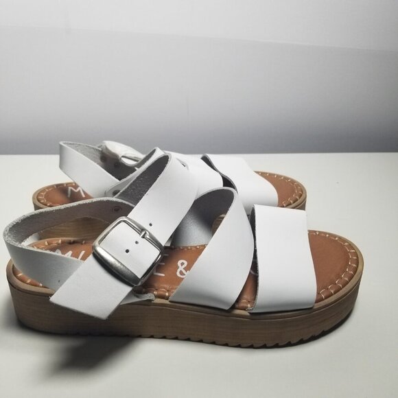 Musse & Cloud Women's White Y2K Chunky Heel Sandals EU 38 US 7 - Picture 2 of 8